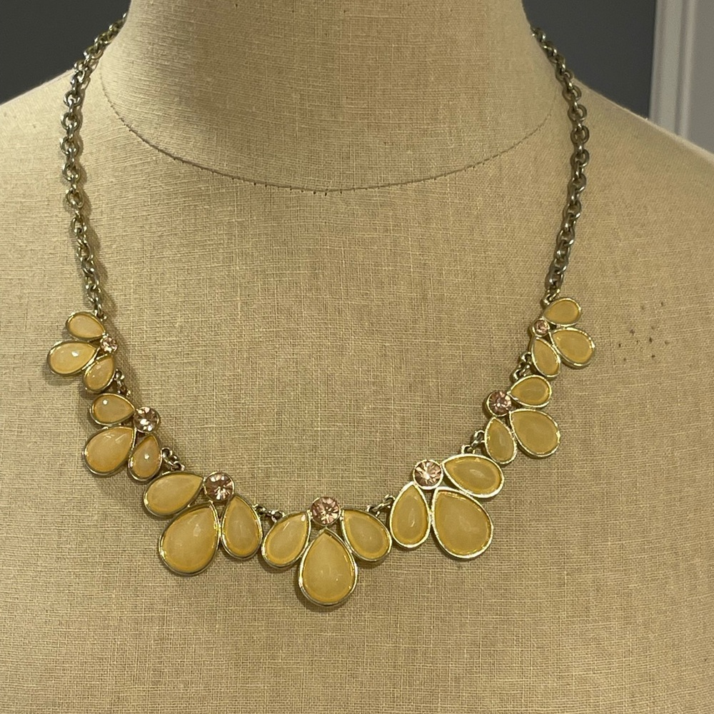 Yellow and Pink floral necklace